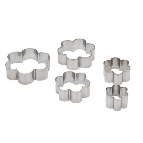 Baker's Secret Stainless Steel Cookie Cutter Set of 5- Silver