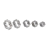 Baker's Secret Stainless Steel Cookie Cutter Set of 5- Silver