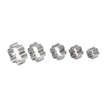 Baker's Secret Stainless Steel Cookie Cutter Set of 5- Silver