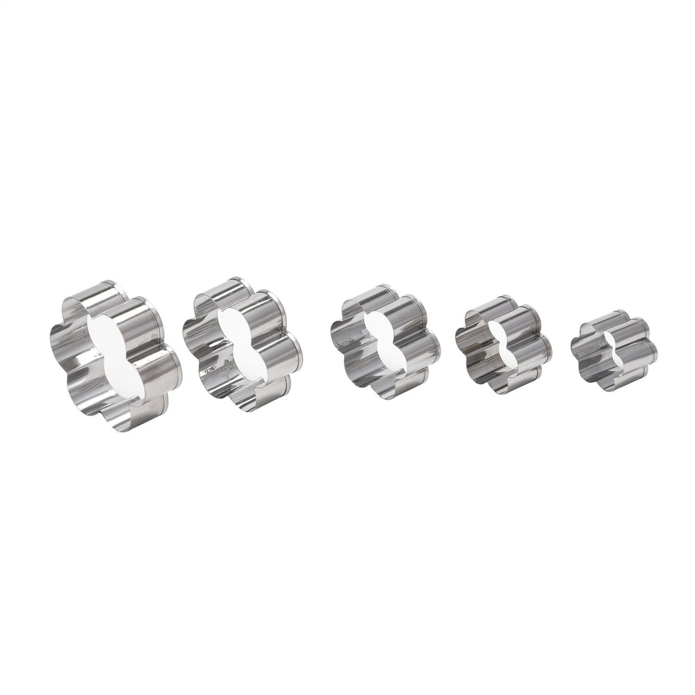 Baker's Secret Stainless Steel Cookie Cutter Set of 5- Silver