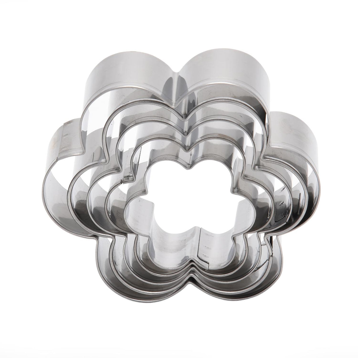 Baker's Secret Stainless Steel Cookie Cutter Set of 5- Silver