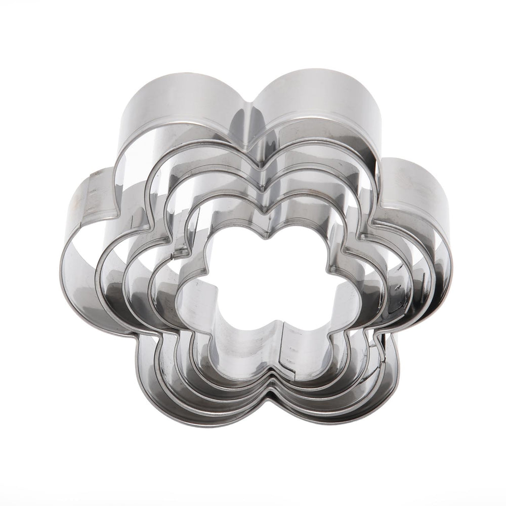 Baker's Secret Stainless Steel Cookie Cutter Set of 5- Silver