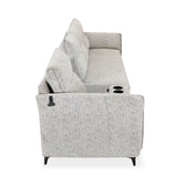 Infinia 1+3 Seater Fabric Sofa Set with Rectangle Console- Off White