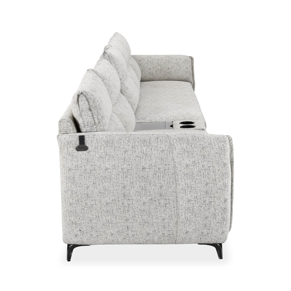 Infinia 2+3 Seater Fabric Sofa Set with Rectangle Console- Off White