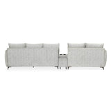 Infinia 2+3 Seater Fabric Sofa Set with Rectangle Console- Off White
