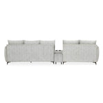 Infinia 2+3 Seater Fabric Sofa Set with Rectangle Console- Off White