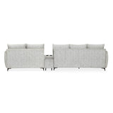 Infinia 3+2 Seater Fabric Sofa Set with Rectangle Console- Off White