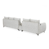 Infinia 2+3 Seater Fabric Sofa Set with Rectangle Console- Off White