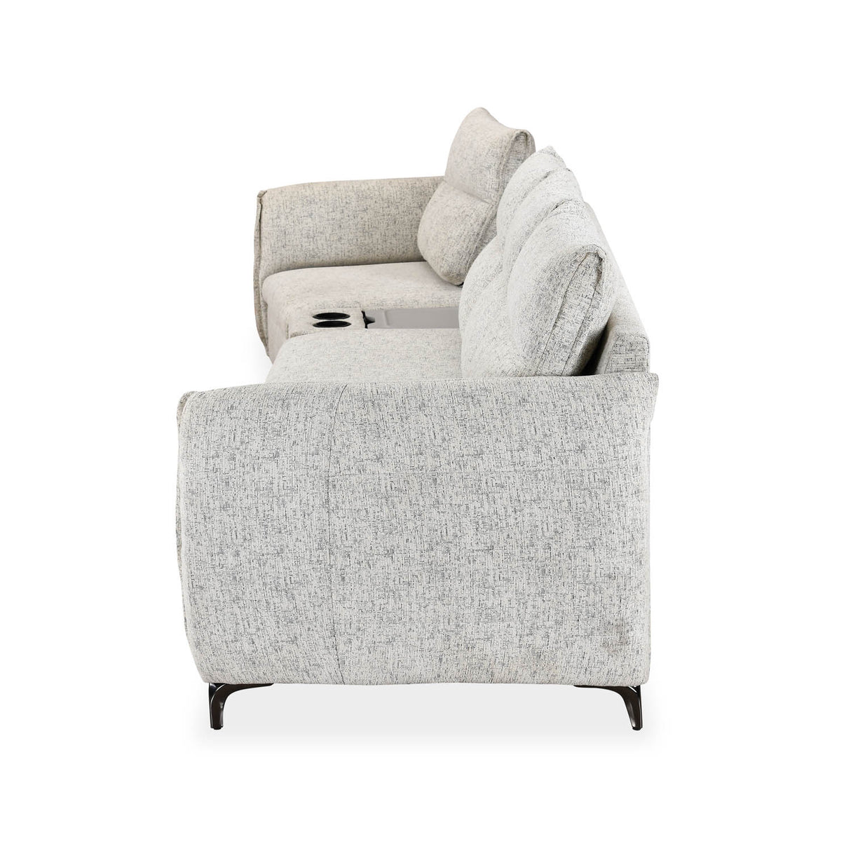 Infinia 1+3 Seater Fabric Sofa Set with Triangle Console- Off White