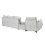 Infinia 1+3 Seater Fabric Sofa Set with Triangle Console- Off White