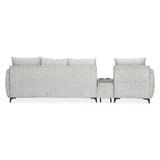 Infinia 1+3 Seater Fabric Sofa Set with Triangle Console- Off White