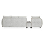 Infinia 1+3 Seater Fabric Sofa Set with Triangle Console- Off White
