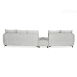 Infinia 2+3 Seater Fabric Sofa Set with Triangle Console- Off White