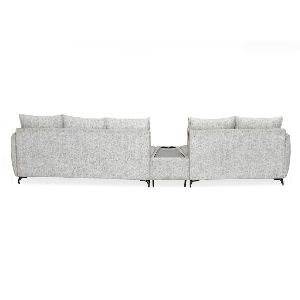 Infinia 2+3 Seater Fabric Sofa Set with Triangle Console- Off White