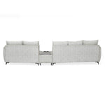 Infinia 3+2 Seater Fabric Sofa Set with Triangle Console- Off White