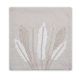 Seven Leaf Cotton & Polyester 16" x 16" Cushion Cover- Beige