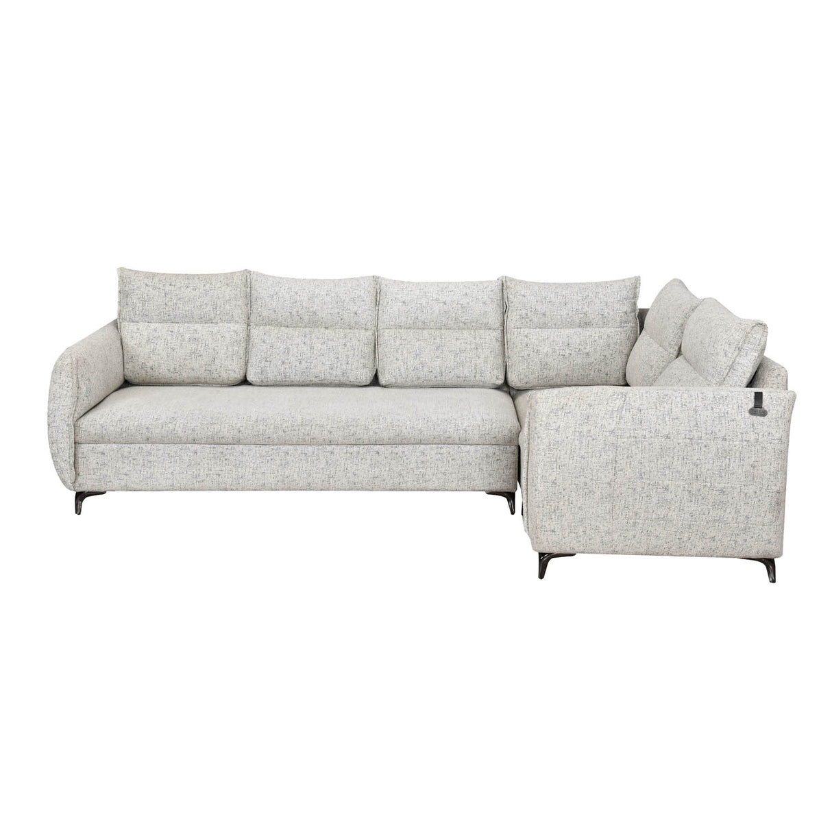 Infinia 3+1+1 Seater Fabric Sofa Set with Left Corner Sofa- Off White