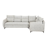 Infinia 3+1+1 Seater Fabric Sofa Set with Left Corner Sofa- Off White
