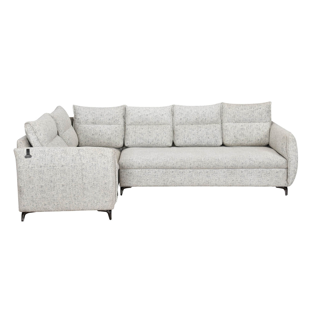 Infinia 3+1+1 Seater Fabric Sofa Set with Right Corner Sofa- Off White