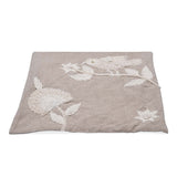 Embroidered Chambray Trivet- Beige