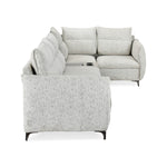Infinia 3+1+1 Seater Fabric Sofa Set with Left Corner Sofa and Rectangle Console- Off White