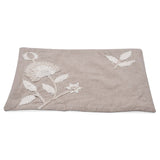 Floral Embroidered Chambray Placemat- Beige