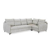 Infinia 3+1+1 Seater Fabric Sofa Set with Left Corner Sofa- Off White