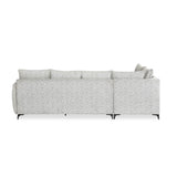 Infinia 3+1+1 Seater Fabric Sofa Set with Right Corner Sofa- Off White