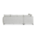 Infinia 3+1+1 Seater Fabric Sofa Set with Right Corner Sofa- Off White