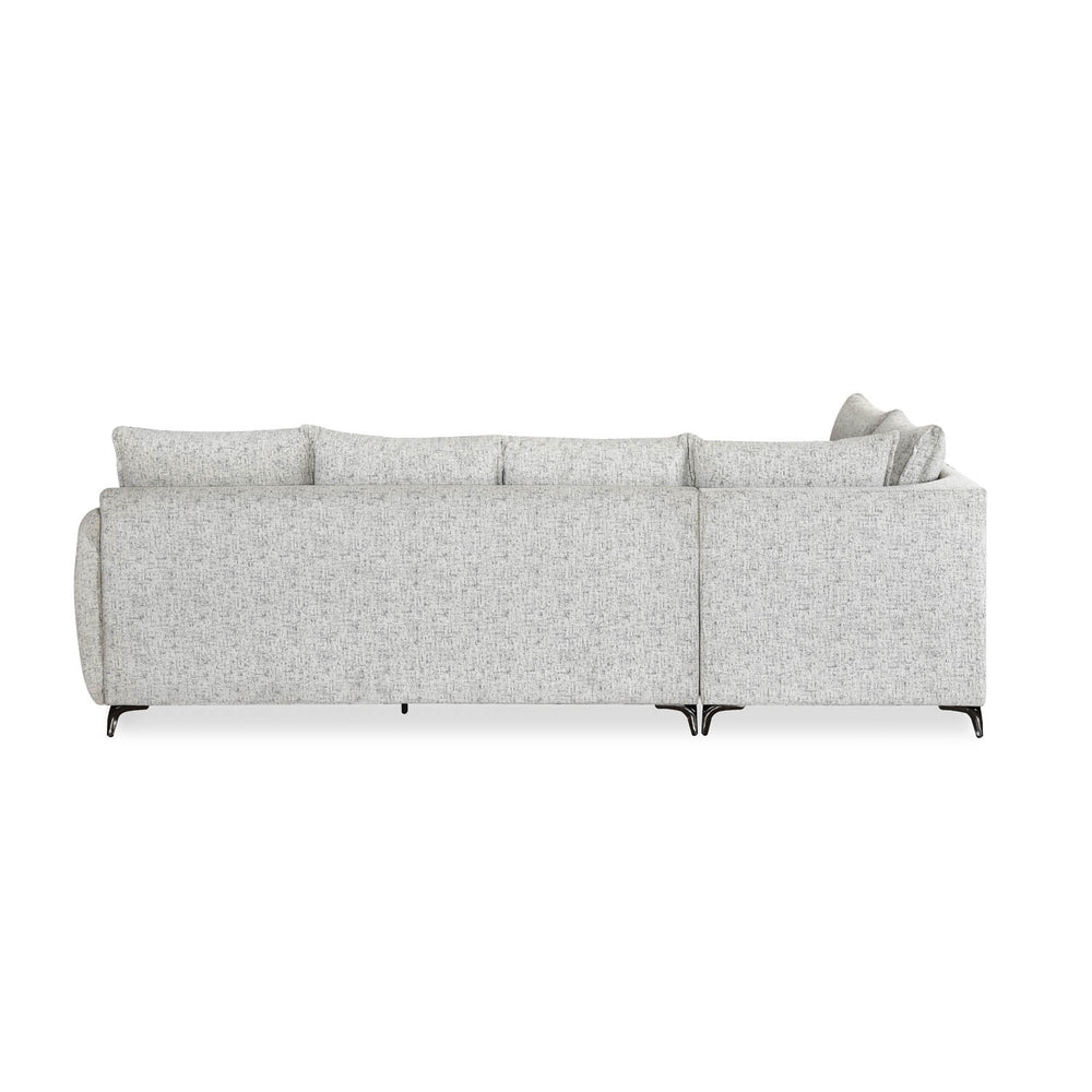 Infinia 3+1+1 Seater Fabric Sofa Set with Right Corner Sofa- Off White