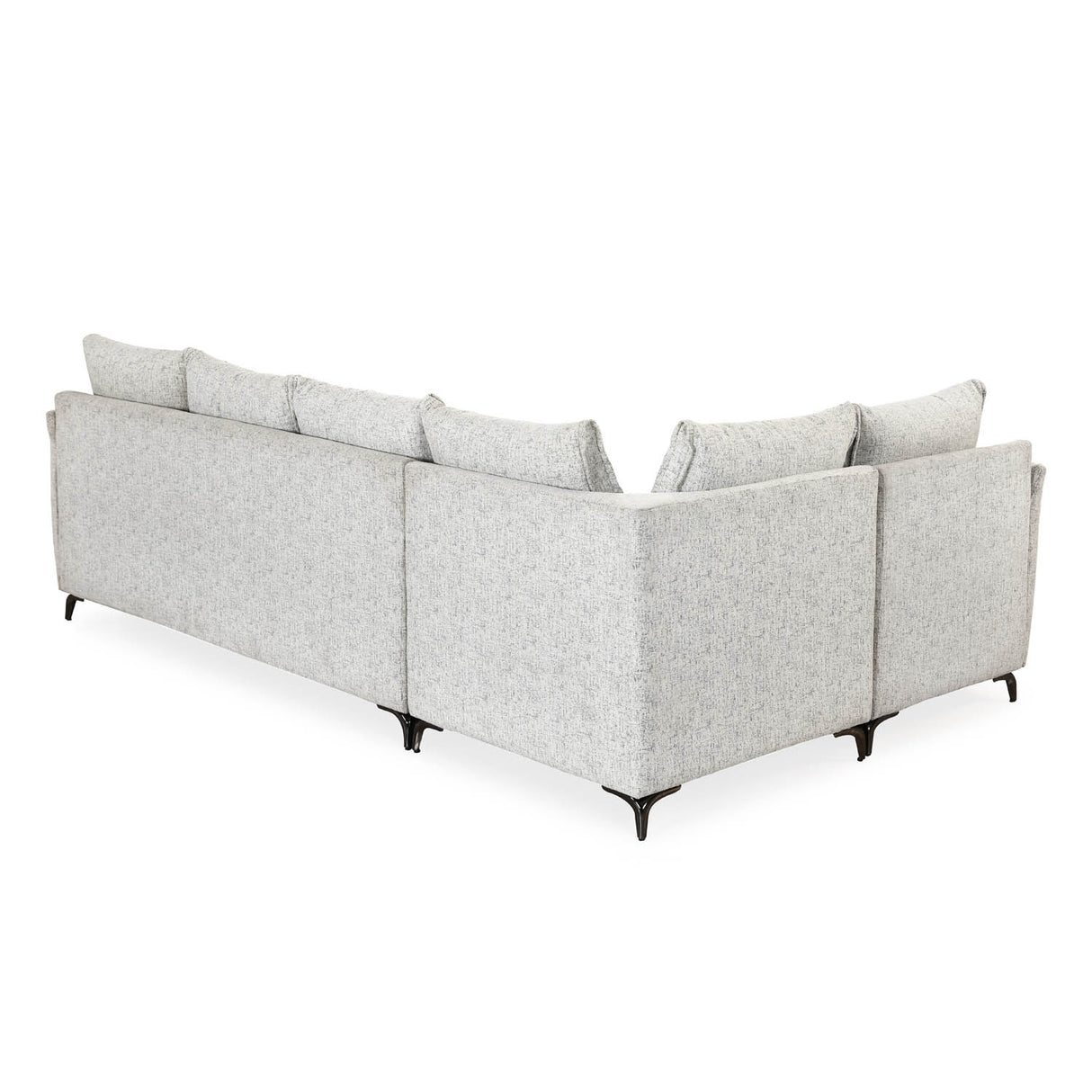Infinia 3+1+1 Seater Fabric Sofa Set with Right Corner Sofa- Off White