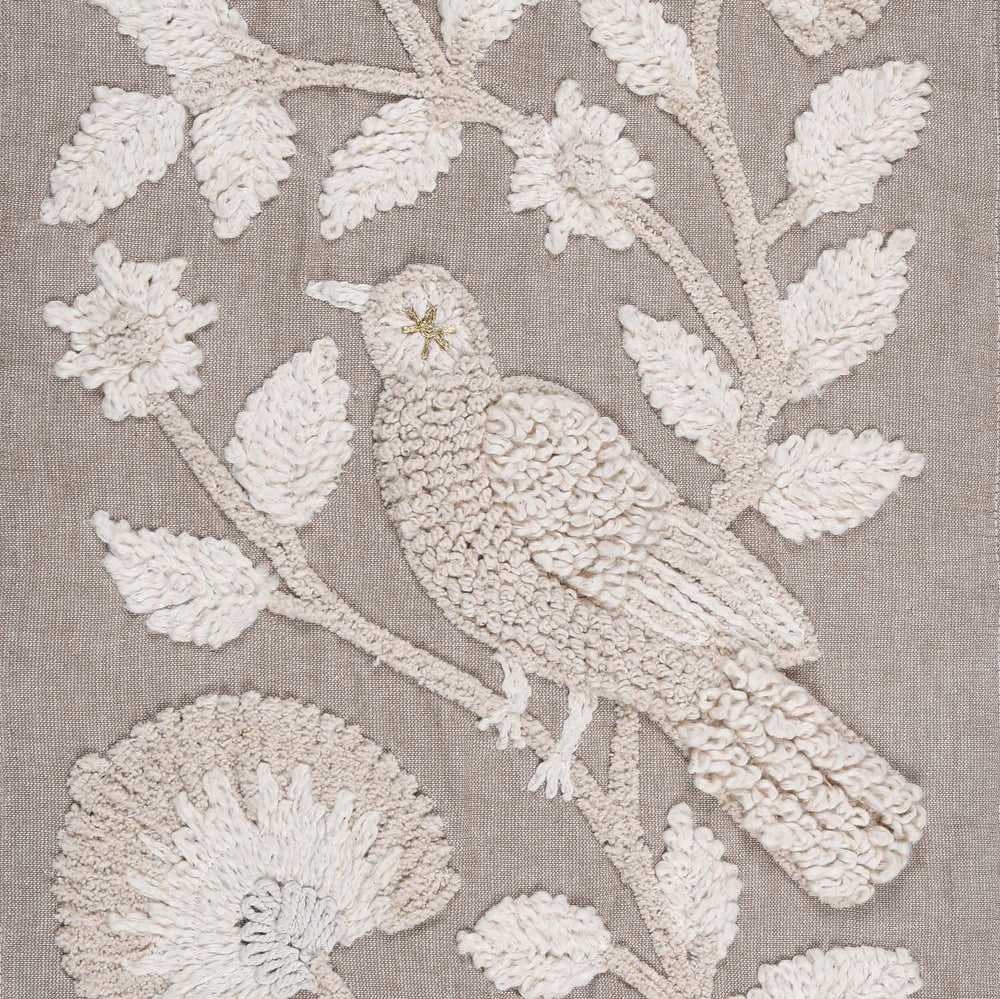 Decorative Embroidered Table Runner- Beige, 180 x 33 cm