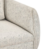 Infinia 2 Seater Fabric Sofa with Triangle Console- Off White