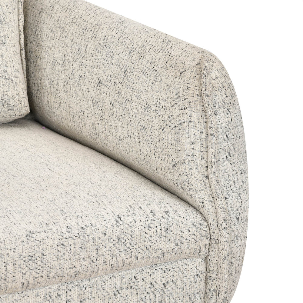 Infinia 2 Seater Fabric Sofa with Triangle Console- Off White