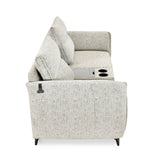 Infinia 2 Seater Fabric Sofa with Rectangle Console- Off White