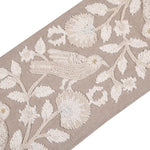 Decorative Embroidered Table Runner- Beige, 120 x 33 cm