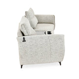 Infinia 2 Seater Fabric Sofa with Triangle Console- Off White