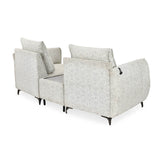 Infinia 2 Seater Fabric Sofa with Triangle Console- Off White