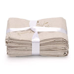 Embroidered Cotton & Polyester Napkin Set of 4- Beige