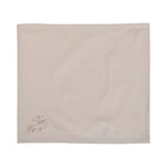 Embroidered Cotton & Polyester Napkin Set of 4- Beige