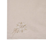Embroidered Cotton & Polyester Napkin Set of 4- Beige