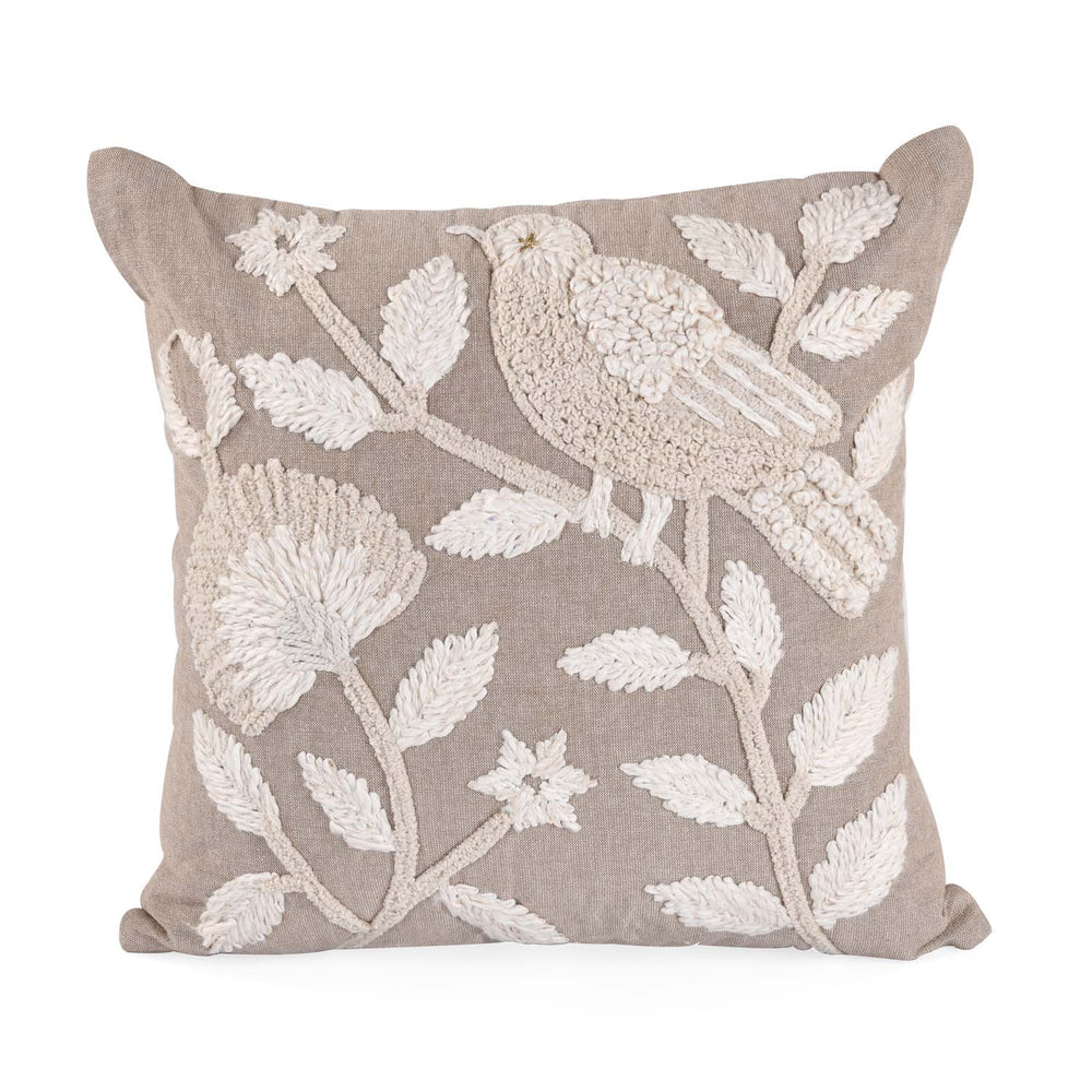 Bird Embroidered Cotton & Polyester 16