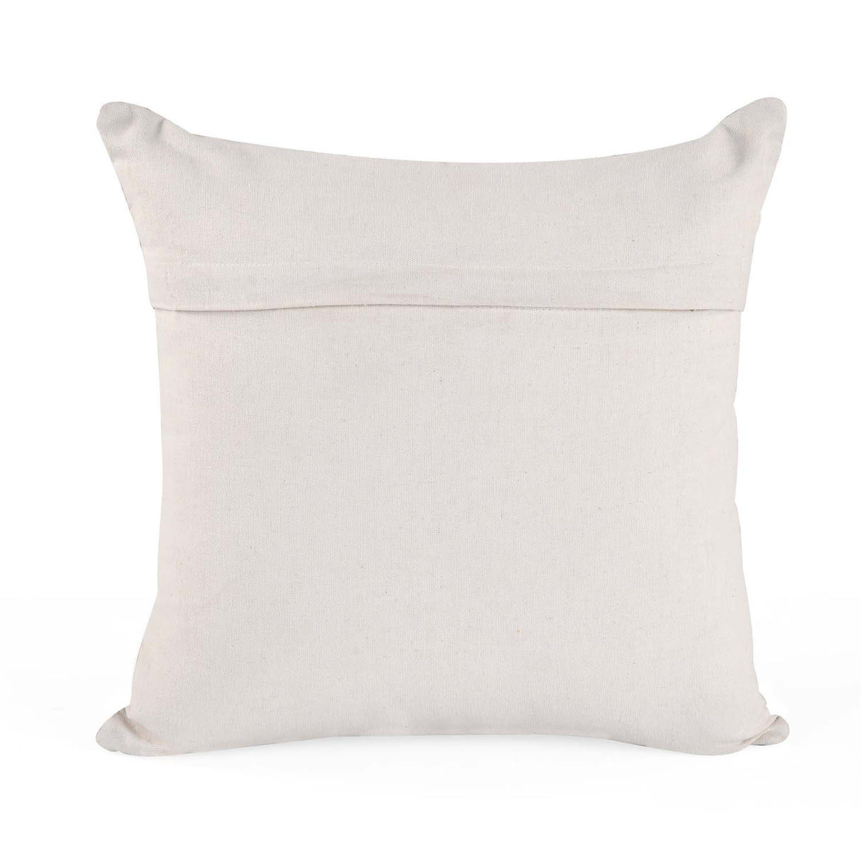 Bird Embroidered Cotton & Polyester 16" x 16" Cushion Cover- Beige