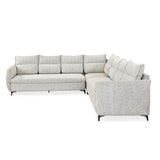 Infinia 3+3+1 Seater Fabric Sofa Set with Right Corner Sofa- Off White