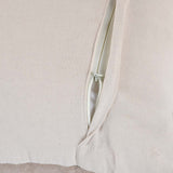 Bird Embroidered Cotton & Polyester 16" x 16" Cushion Cover- Beige