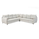 Infinia 3+3+1 Seater Fabric Sofa Set with Right Corner Sofa- Off White