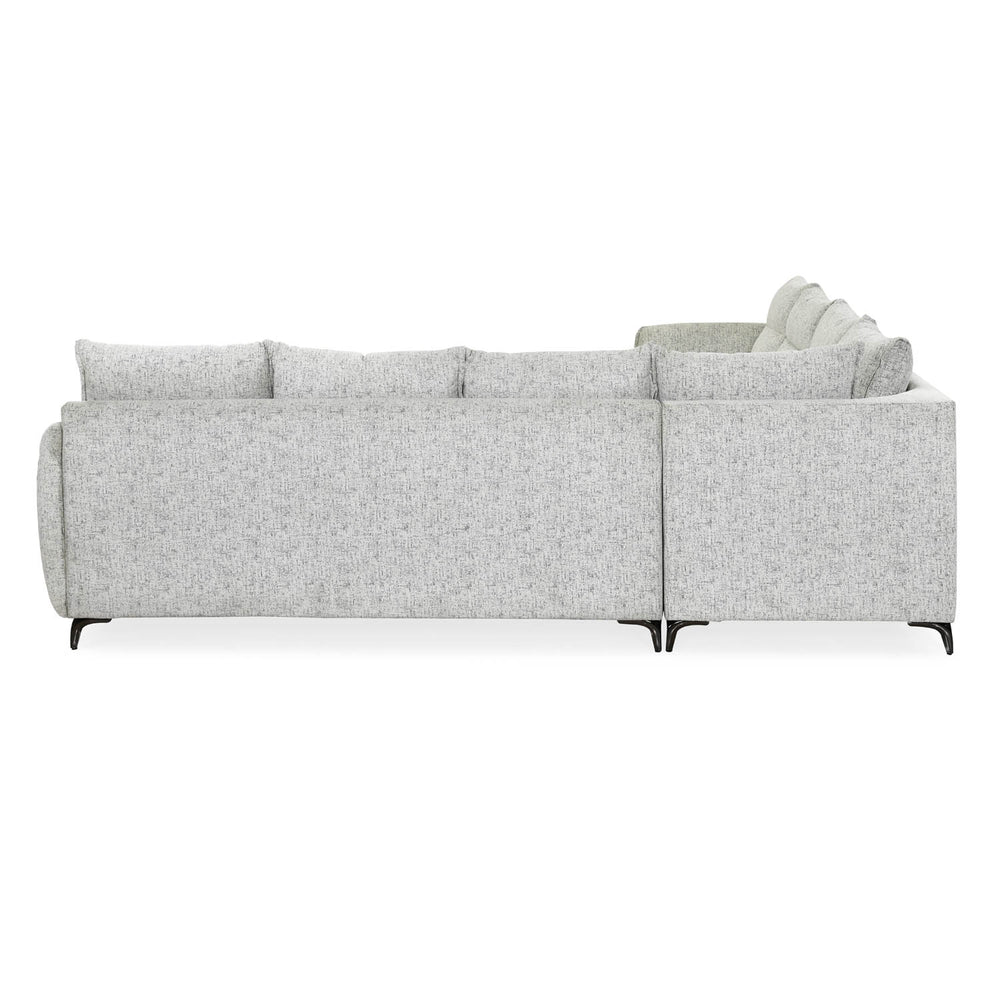 Infinia 3+3+1 Seater Fabric Sofa Set with Right Corner Sofa- Off White