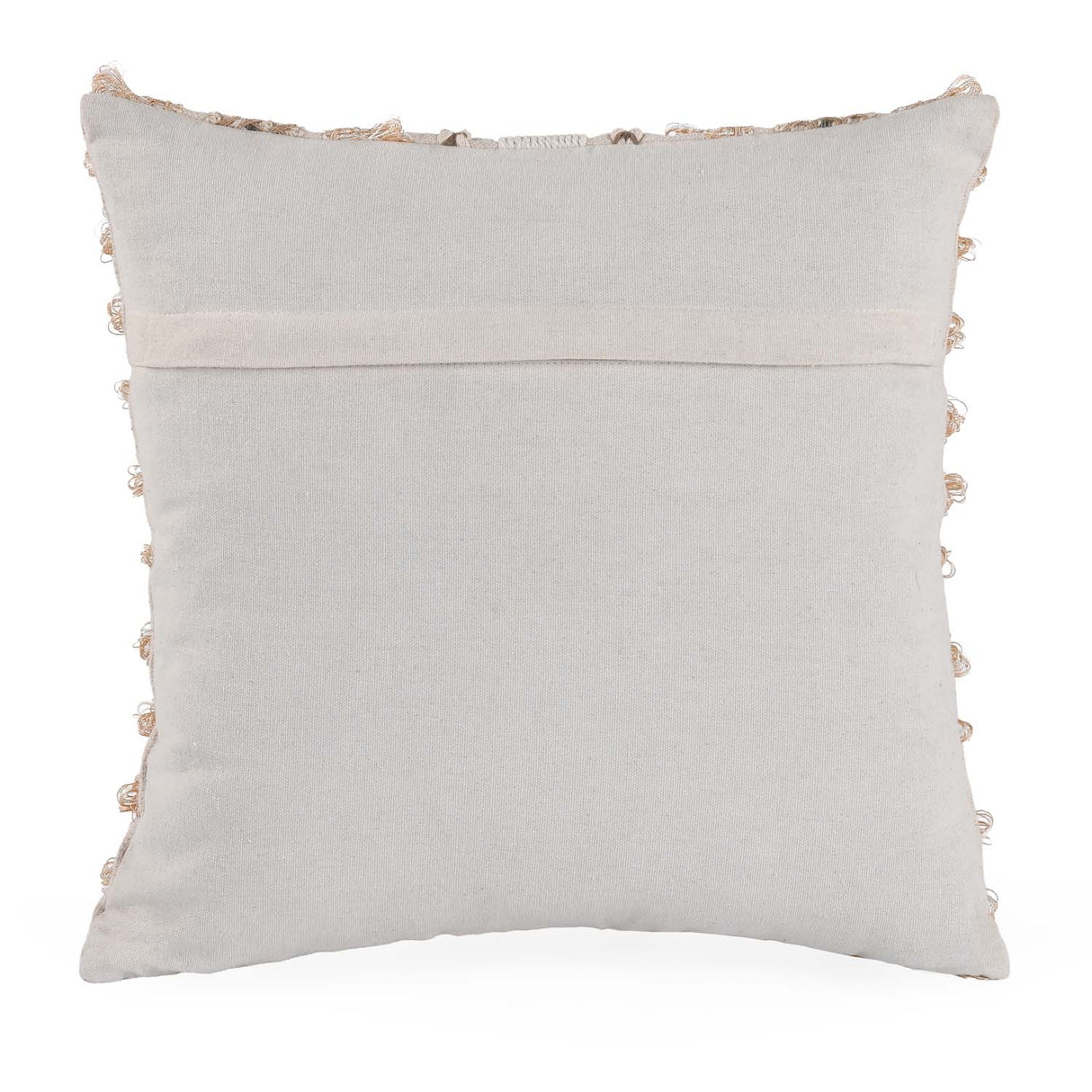 Embroidered Cotton & Polyester 16" x 16" Cushion Cover- Multicolor