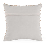 Embroidered Cotton & Polyester 16" x 16" Cushion Cover- Multicolor