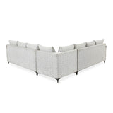 Infinia 3+3+1 Seater Fabric Sofa Set with Right Corner Sofa- Off White